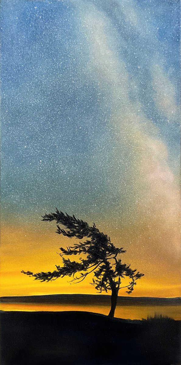 Photorealistic Oil Painting , Under The Milky Way By Alla Kallas, 10 X 20, Artwork For Sale On Artfinder