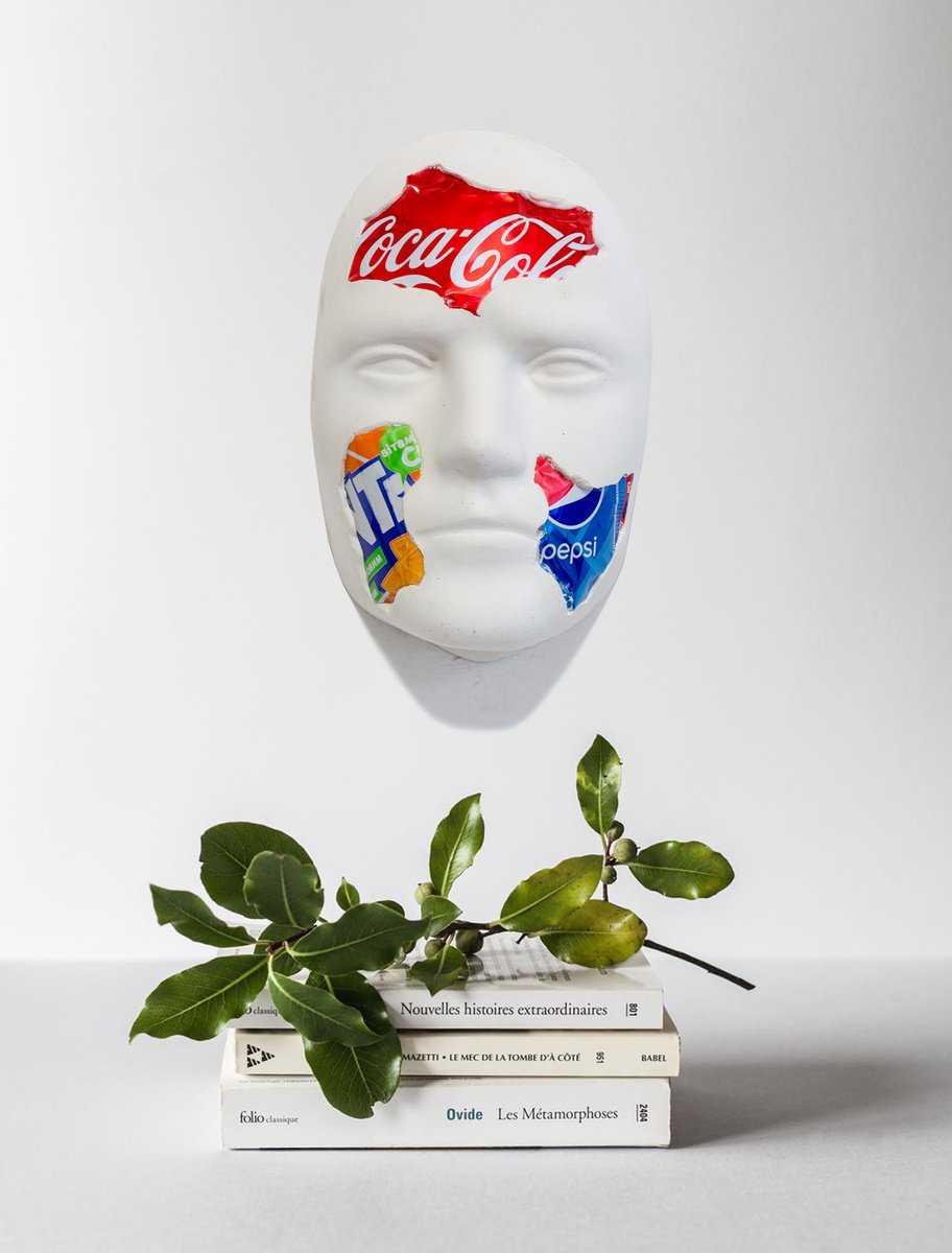 Urban And Pop Portrait Sculpture By Oleksandr Korol, 5 X 8", Mask Ii, Original Artwork