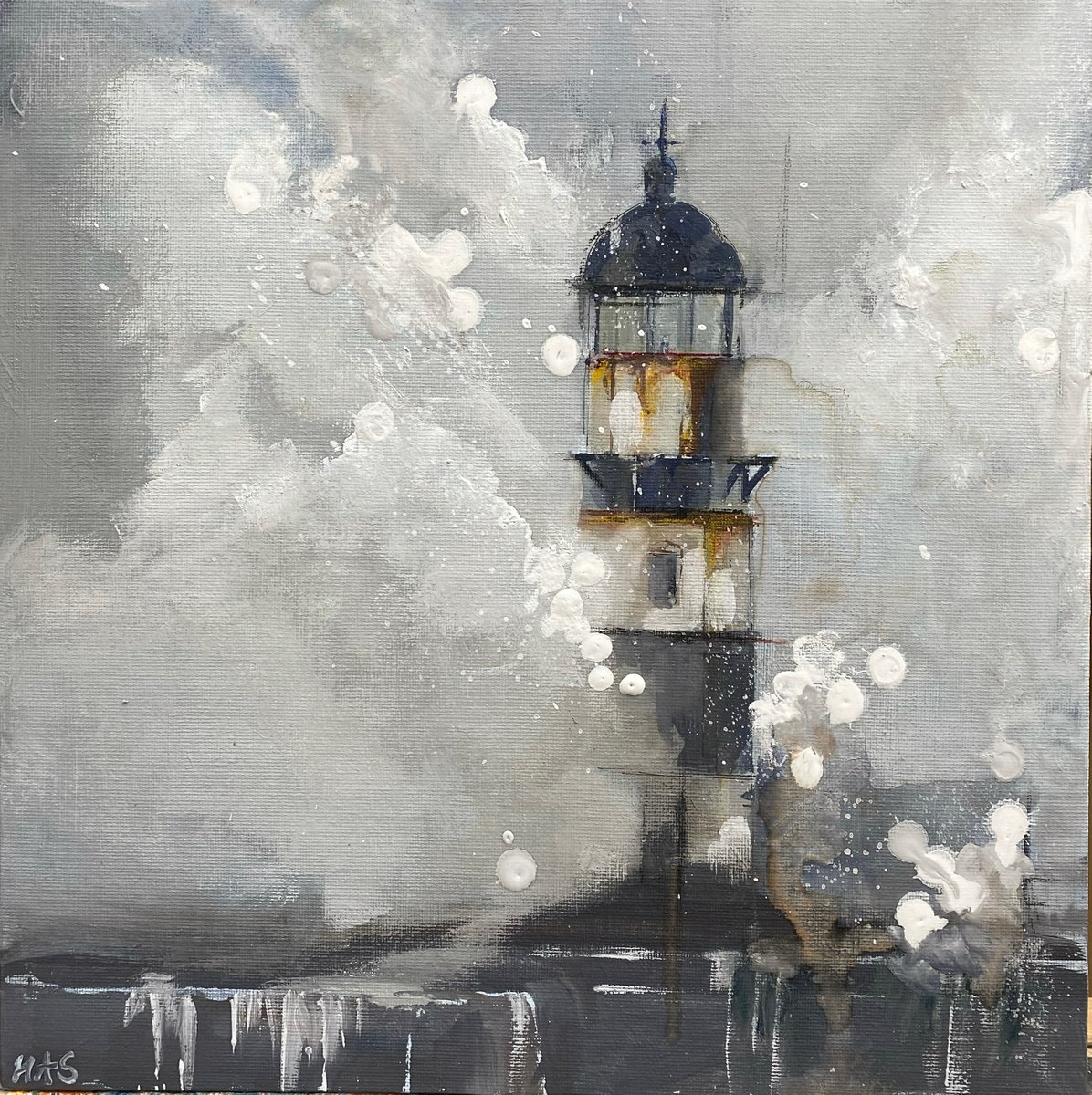 Lighthouse in the Storm by Helen Sinfield