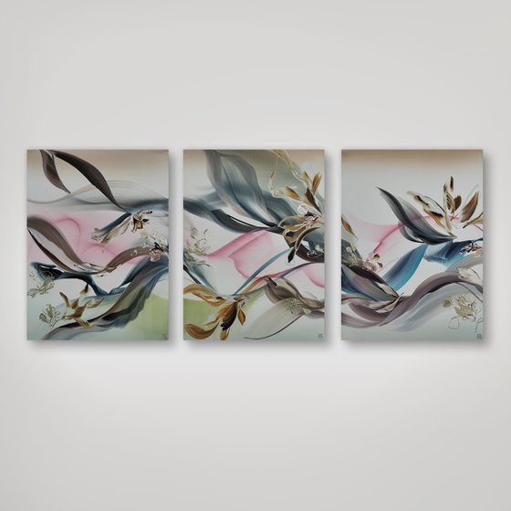 The Flow of Living Color Triptych