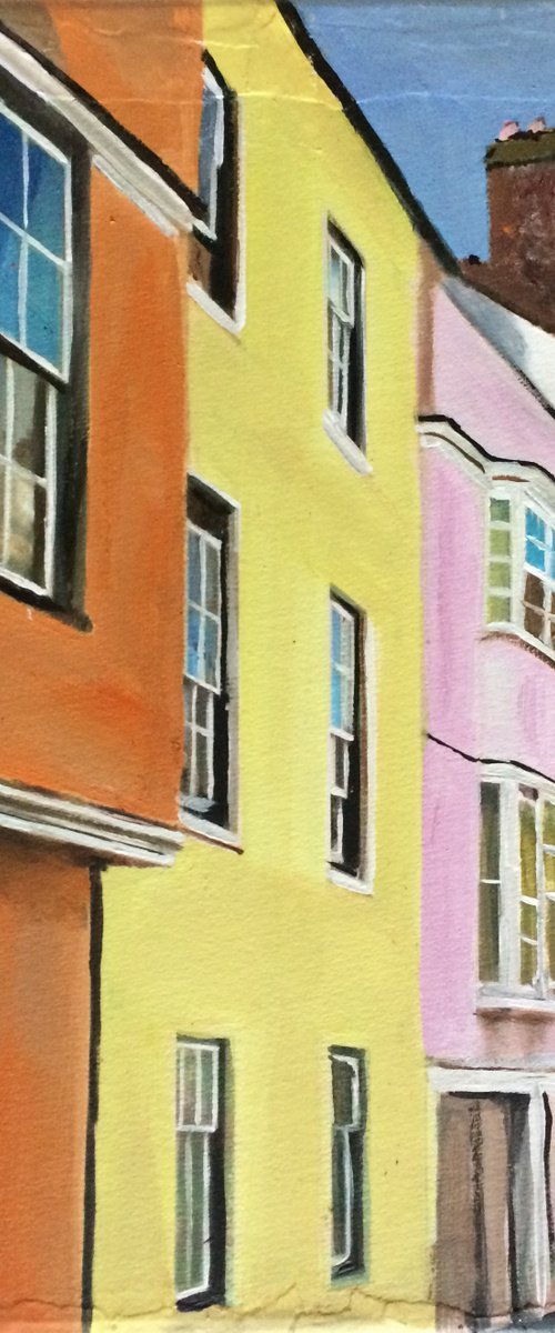 Oxford, Pastel Coloured Houses by Andrew  Reid Wildman