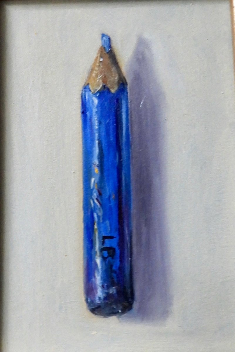 My Little Blue Pencil (framed) by Lauren Bissell