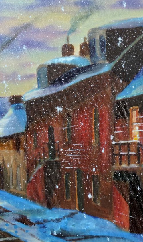 Old street in winter by Gordon Bruce