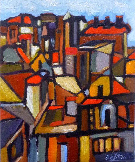 Les toits d'Aix-en-Provence/oil on canvas/2018