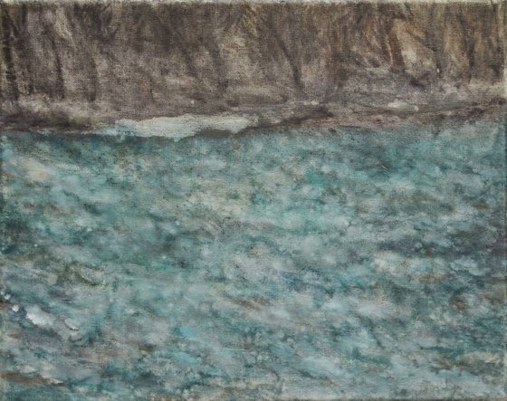 By the River - Ob reki, 2011, acrylic on canvas, 24 x 30 cm