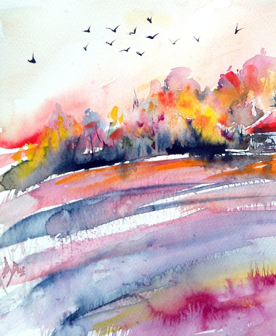 Farm in autumn