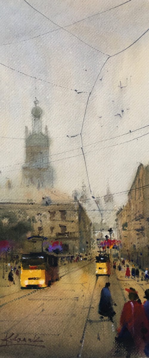 Morning Fog in Lviv city by Andrii Kovalyk