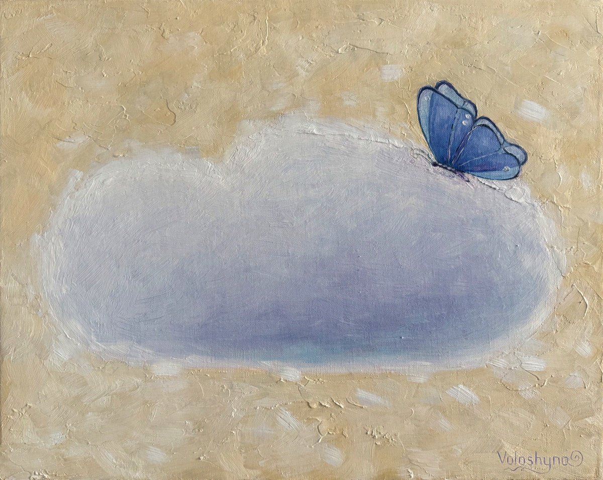 Blue butterfly by Mary Voloshyna