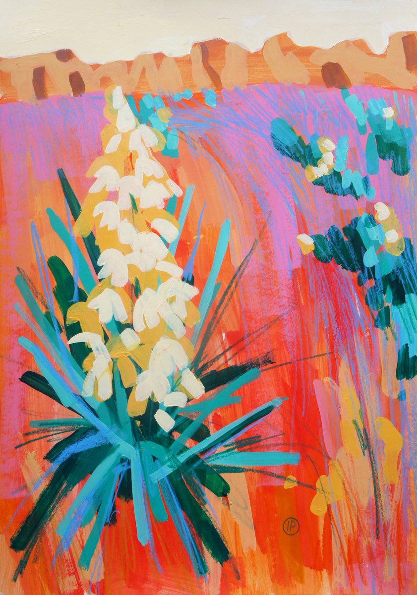 Impressionistic Landscape Painting By Irina Plaksina, 12 X 17, One Day In Texas, Original Artwork