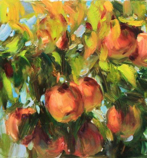 Apples in the garden by Serhii Cherniakovskyi