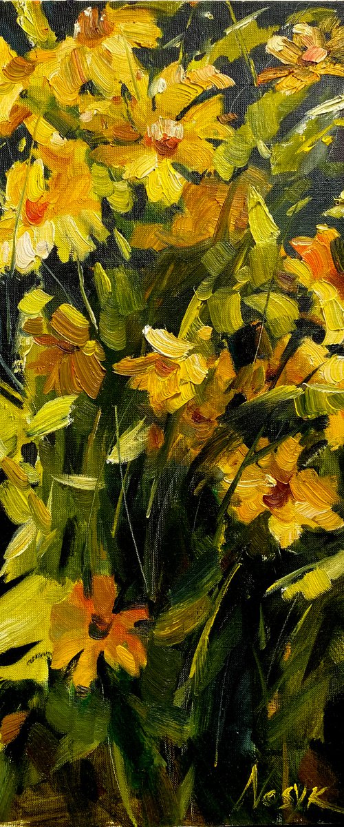 Yellow flowers by Nataliia Nosyk