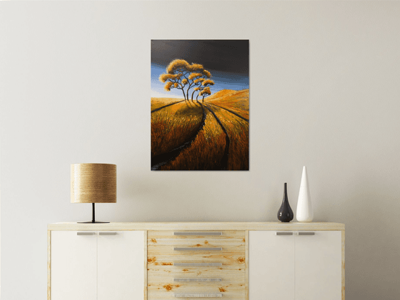 Autumn's Sunrise IV - Fields and Colors Series