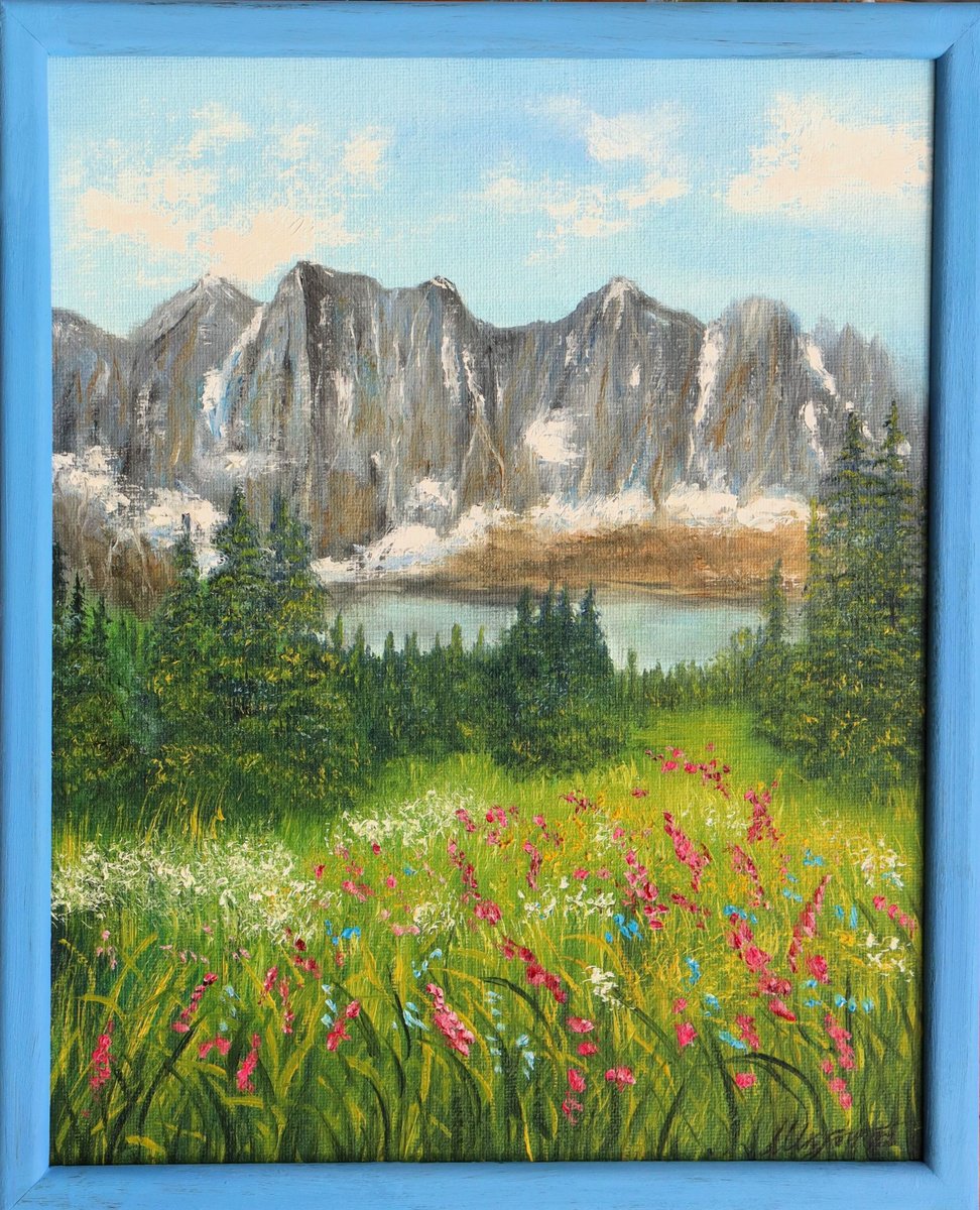 Photorealistic Landscape Oil Painting By Ludmilla Ukrow, 10 X 13", Canada Park, Original Artwork