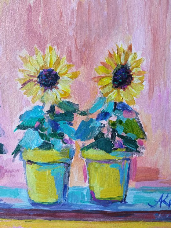 Three Sunflowers