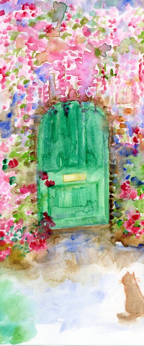 Green door by Yumi Kudo