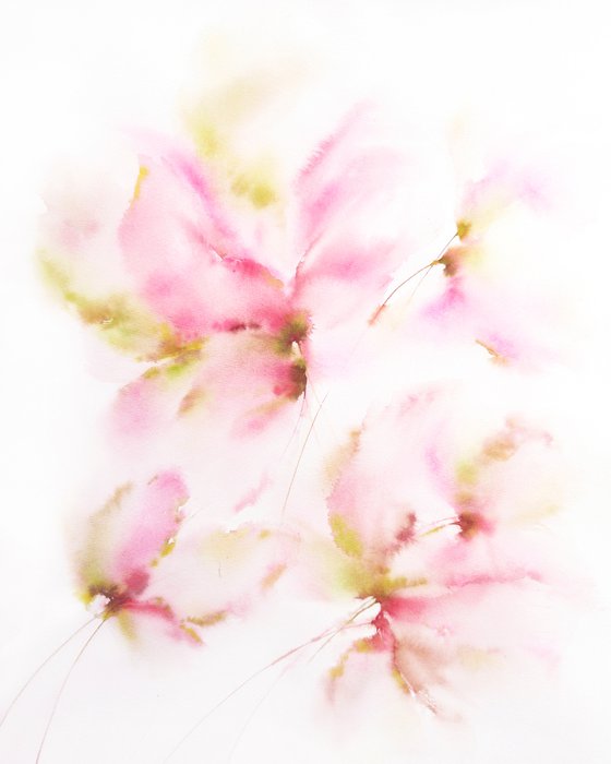 Abstract floral painting "Spring spirit"