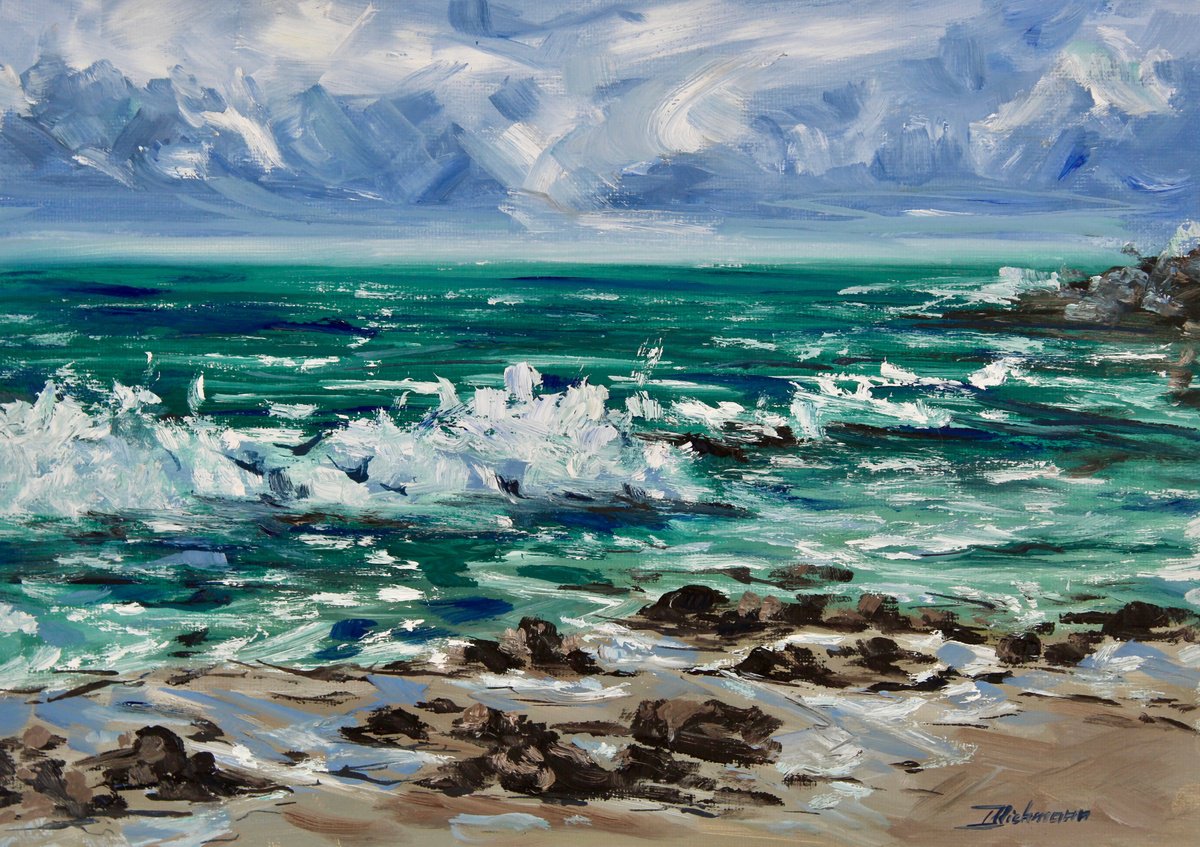 Impressionistic Landscape Oil Painting By Liza Illichmann, 12 X 8", Misty Morning, Original Artwork