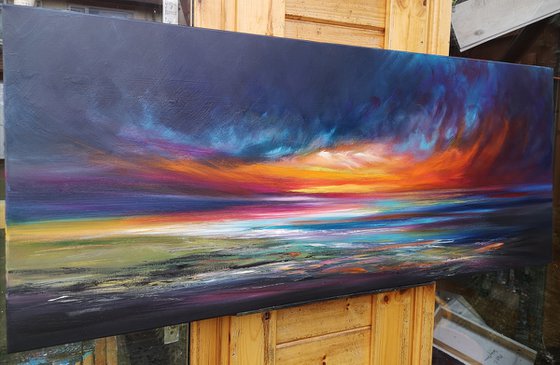 Light in the Darkness 3- seascape, emotional, panoramic