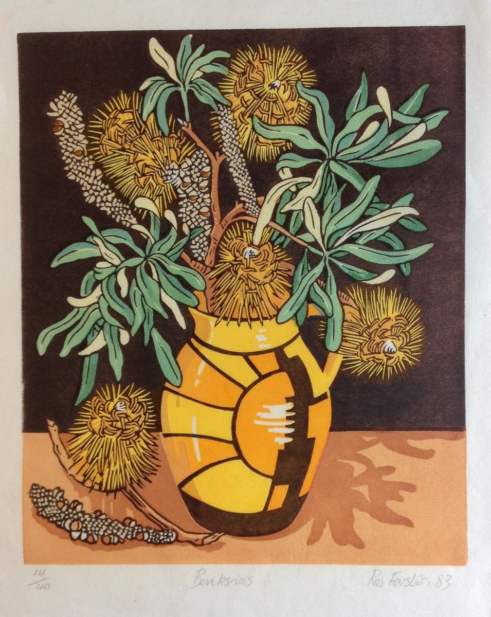 Yellow Banksias by Rosalind Forster