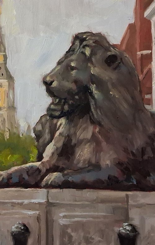 Landseer Lions at Trafalgar Square by Steffan Johnson