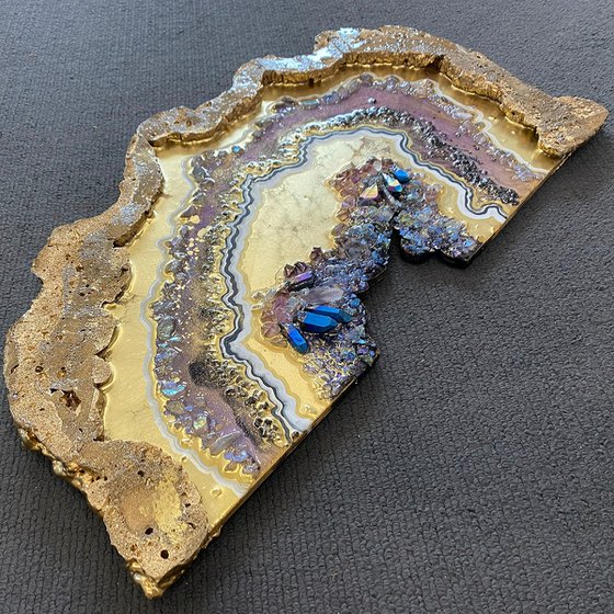 Gold Titanium Aura Crystal Artwork