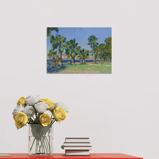 Palm trees on the beach