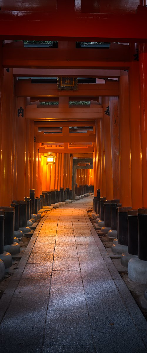 Vermillion Torii Gates by Nick Psomiadis