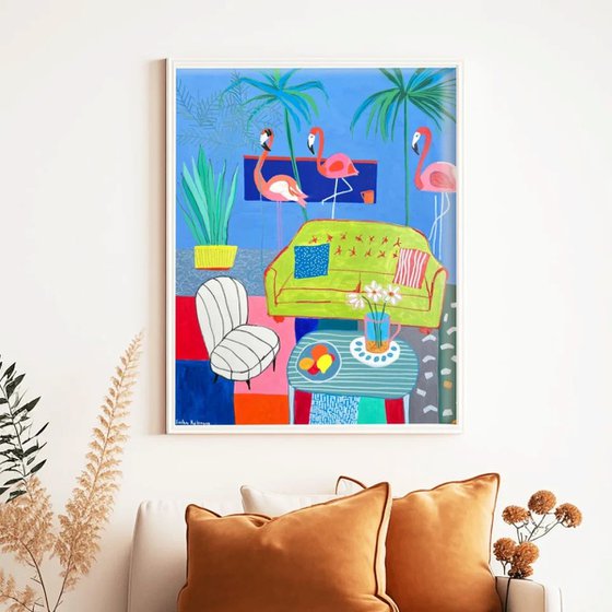 Tropical Flamingo Interior
