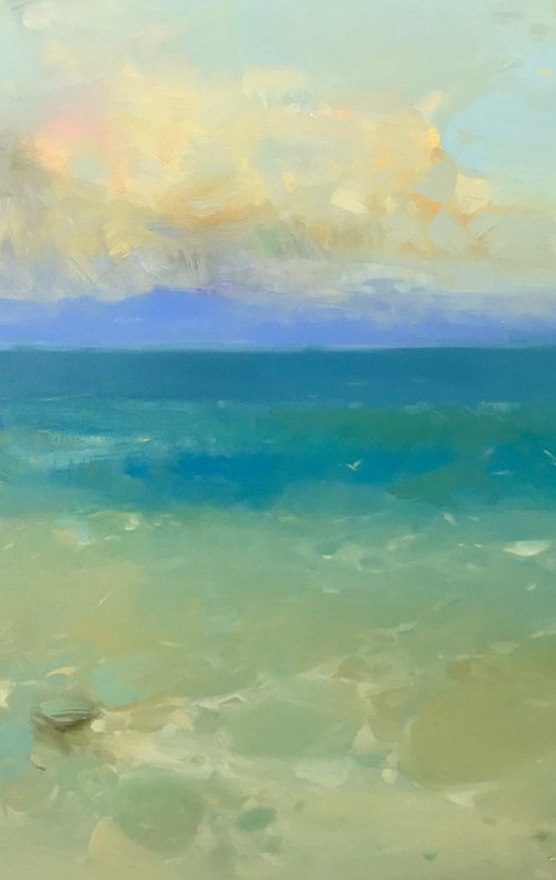 Ocean Breeze, Seascape Original oil painting, Handmade artwork, One of a kind by Vahe Yeremyan