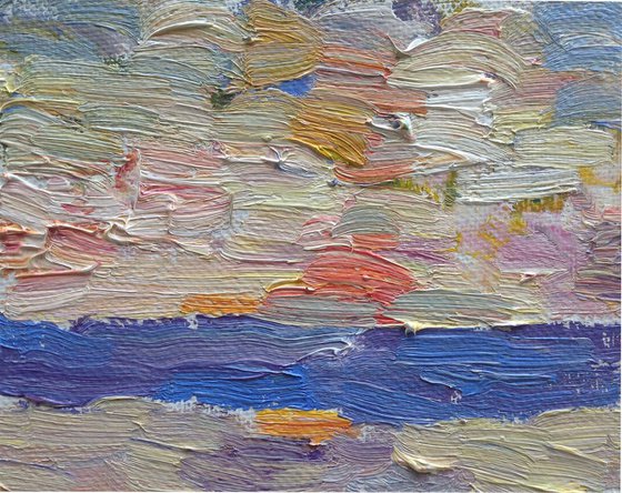 Sunset over the sea