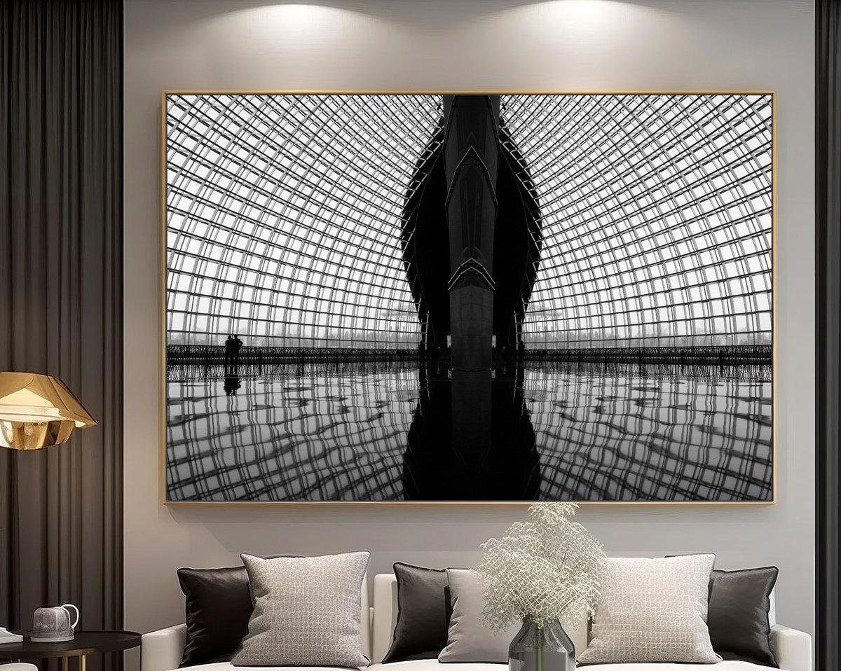 Abstract Cityscapes Photograph By Serge Horta, 71 X 47", The Dome Around Xl, Original Artwork