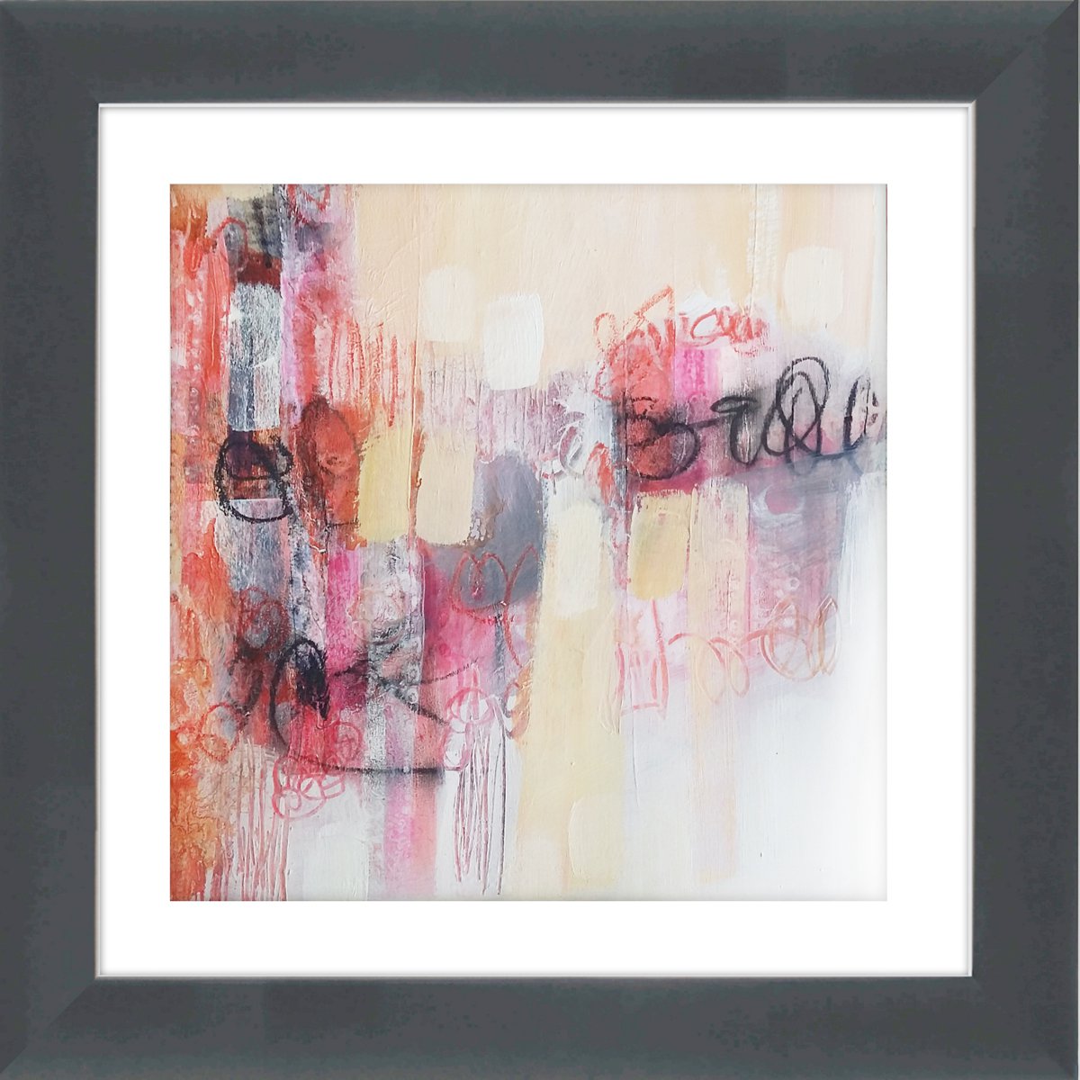 Abstraction #20 - Framed and ready to hang - original abstract painting by Carolynne Coulson