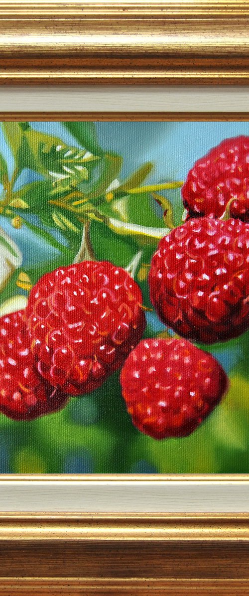 Raspberries painting II by Simona Tsvetkova