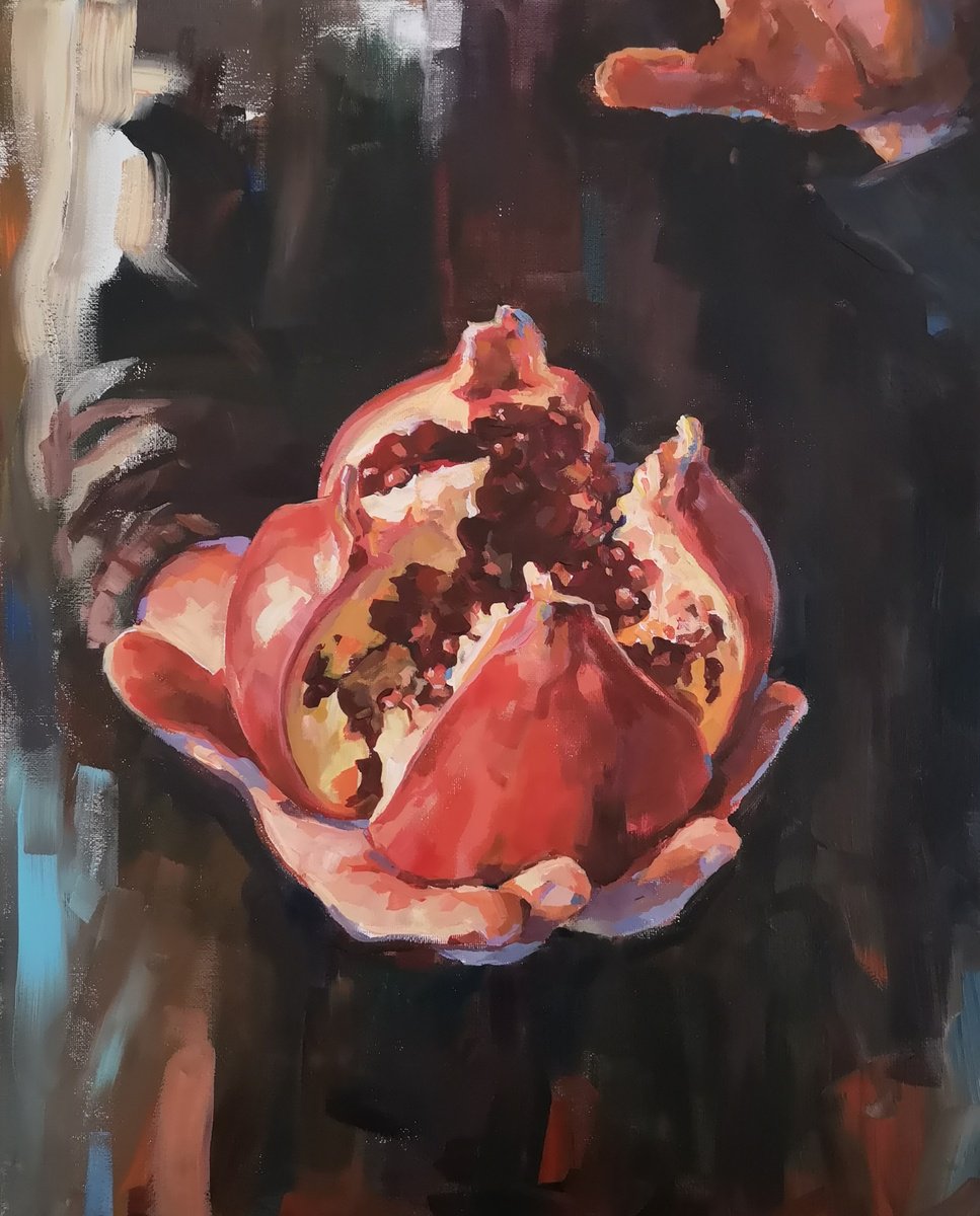 Impressionistic Portrait Acrylic Painting By Alexander Koltakov, 16 X 20, Magic Of Life, Original Artwork