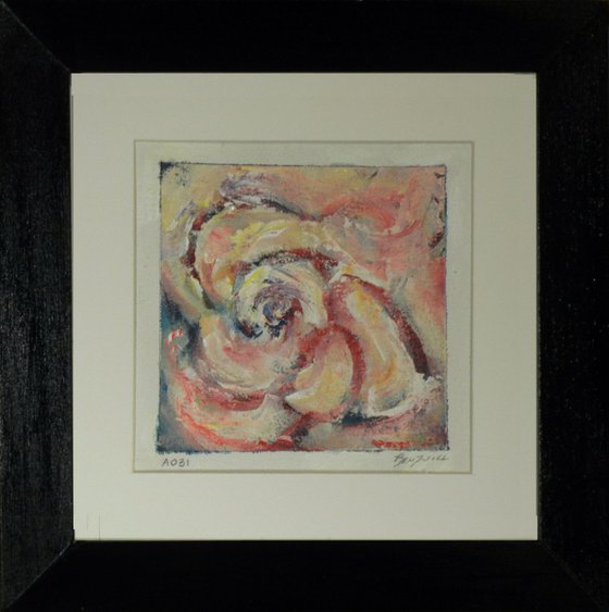 Original Painting with Frame A031 Rose