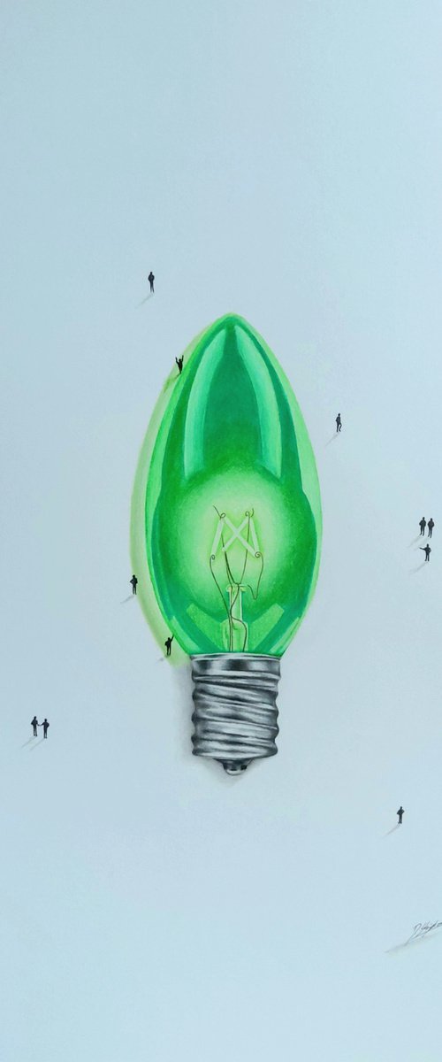 Green Lightbulb by Daniel Shipton