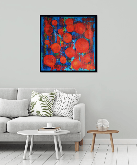 Abstract poppies