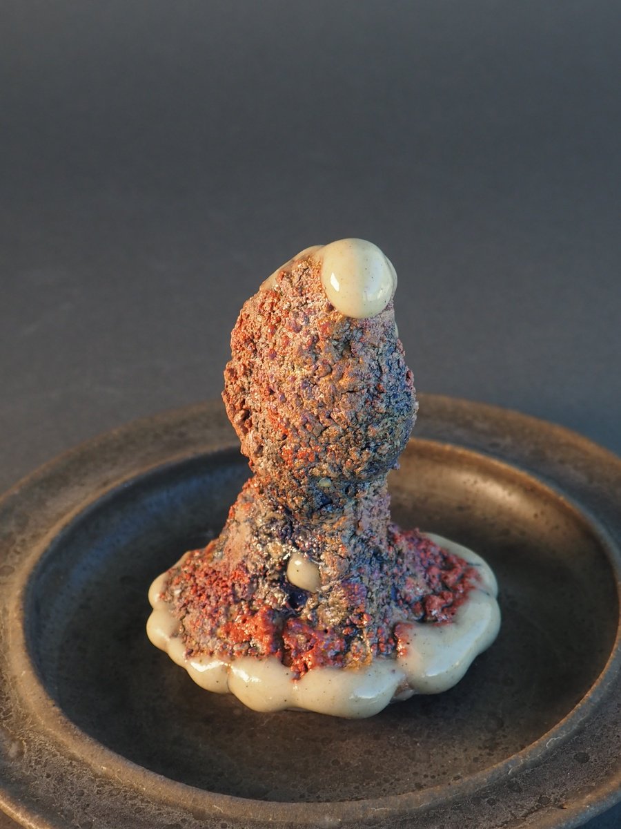 Expressive Abstract Clay Sculpture By Linda Cares, 3 X 4", Mad Stone, Original Artwork