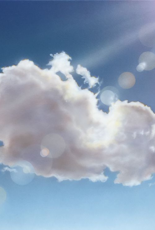 Cloud One Study (122 x 76cm) by David Tracey