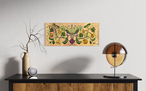 Exquisite ornament of climbing plants