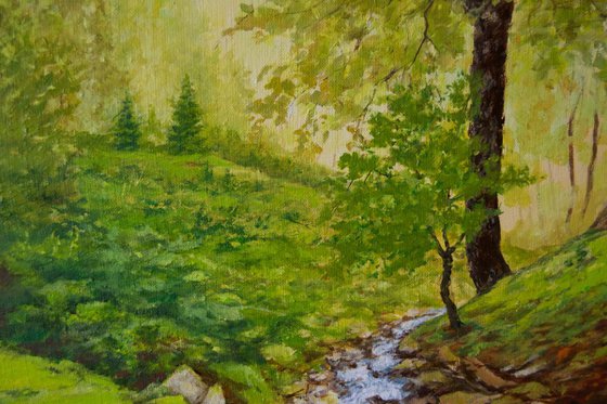 Impressionist landscape art - Spring