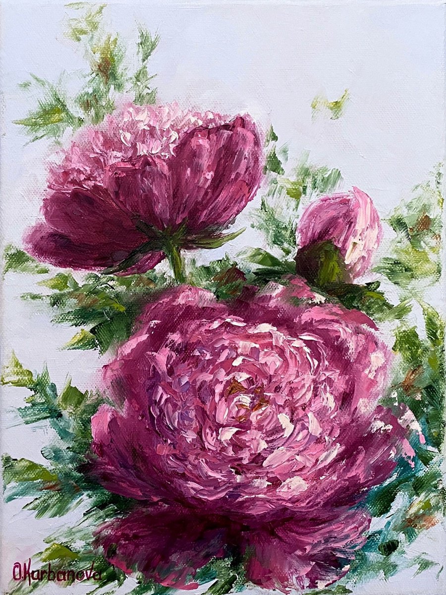 Peony Beauty By Olga Kurbanova, 9 X 12, Artwork For Sale On Artfinder
