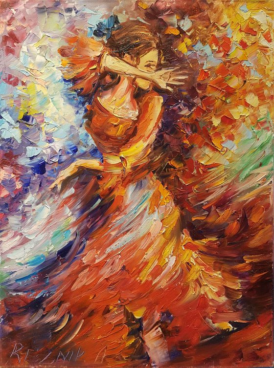 Dancer - painting with Valeria Lisogor 30*40