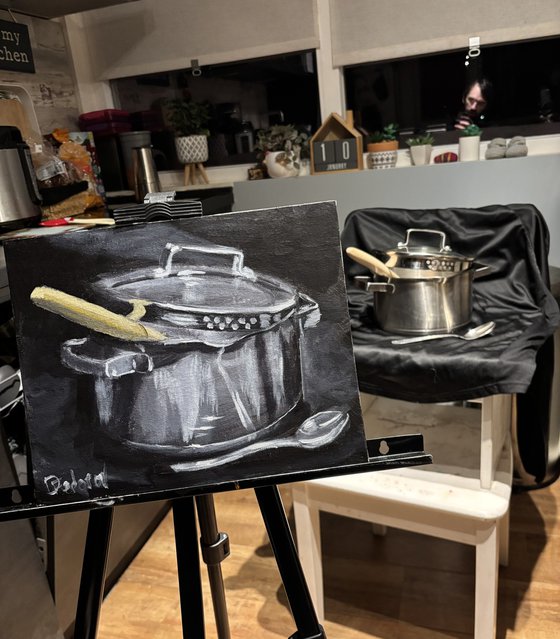 Stainless still pot. Still Life