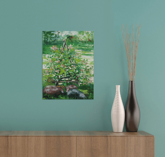 Honeysuckle blooms... /  ORIGINAL PAINTING