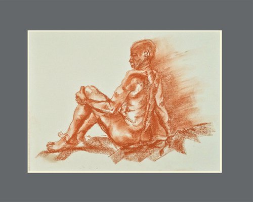 Old School - male nude by Kathryn Sassall