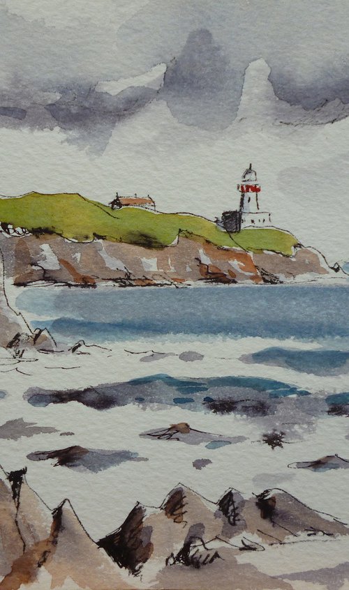 Cloudy skies at the Bailey Lighthouse, Howth by Maire Flanagan