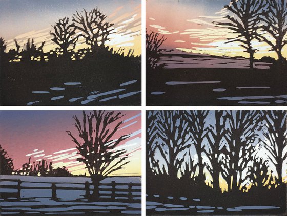 Snowy Sunset series
