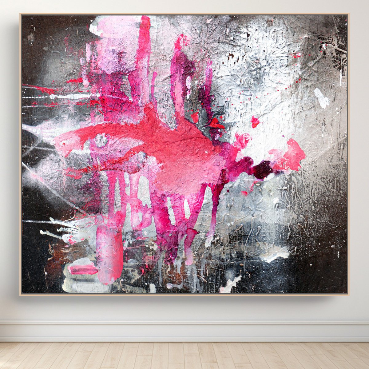 Organic Abstract Painting By Adriano Ribeiro, 28 X 24, Expansion, Original Artwork