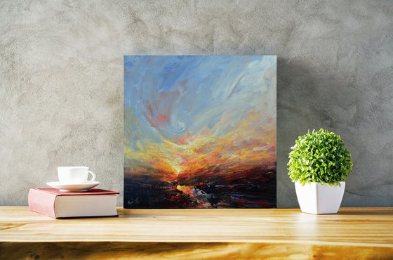 In the evening embrace